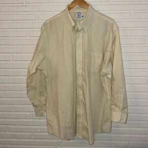 Brooks Brothers Yellow Checkered Cotton The Original Polo Shirt, Men’s Size XXL